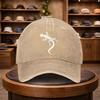 A UnisexS Baseball Cap with Lizard Pattern Adjustable And Stylish for Outdoor Use Featuring an Urban Design ItS a Lightweight