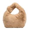 Versatile Fluffy Dumpling Bag: Faux Rex Rabbit Fur Furry Underarm Handbag
