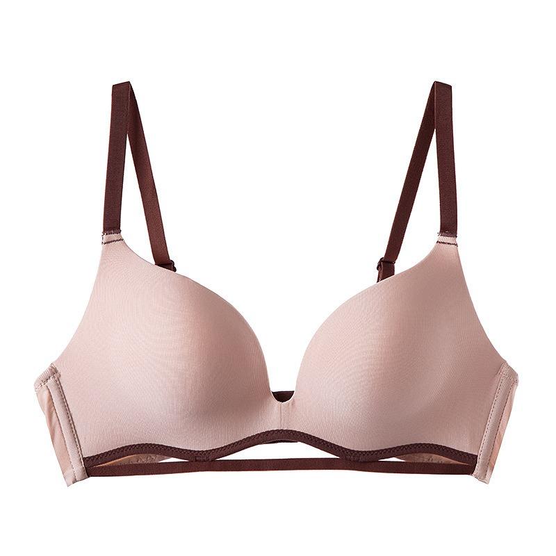 Seamless Wireless Push Up Bra Ribbed Invisible Bra For Women