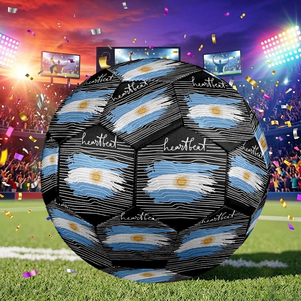 1pc Argentine Flag Art Size 5 Soccer Ball, Suitable for Practice Matches/tournament Training,Lightweight and Durable Gt7071