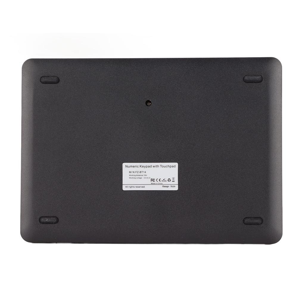 Vbestlife 22-Key Wireless Numeric Keypad with Touchpad, Wireless BT4.2 Rechargeable, Compatible with iOSWindows (Black)