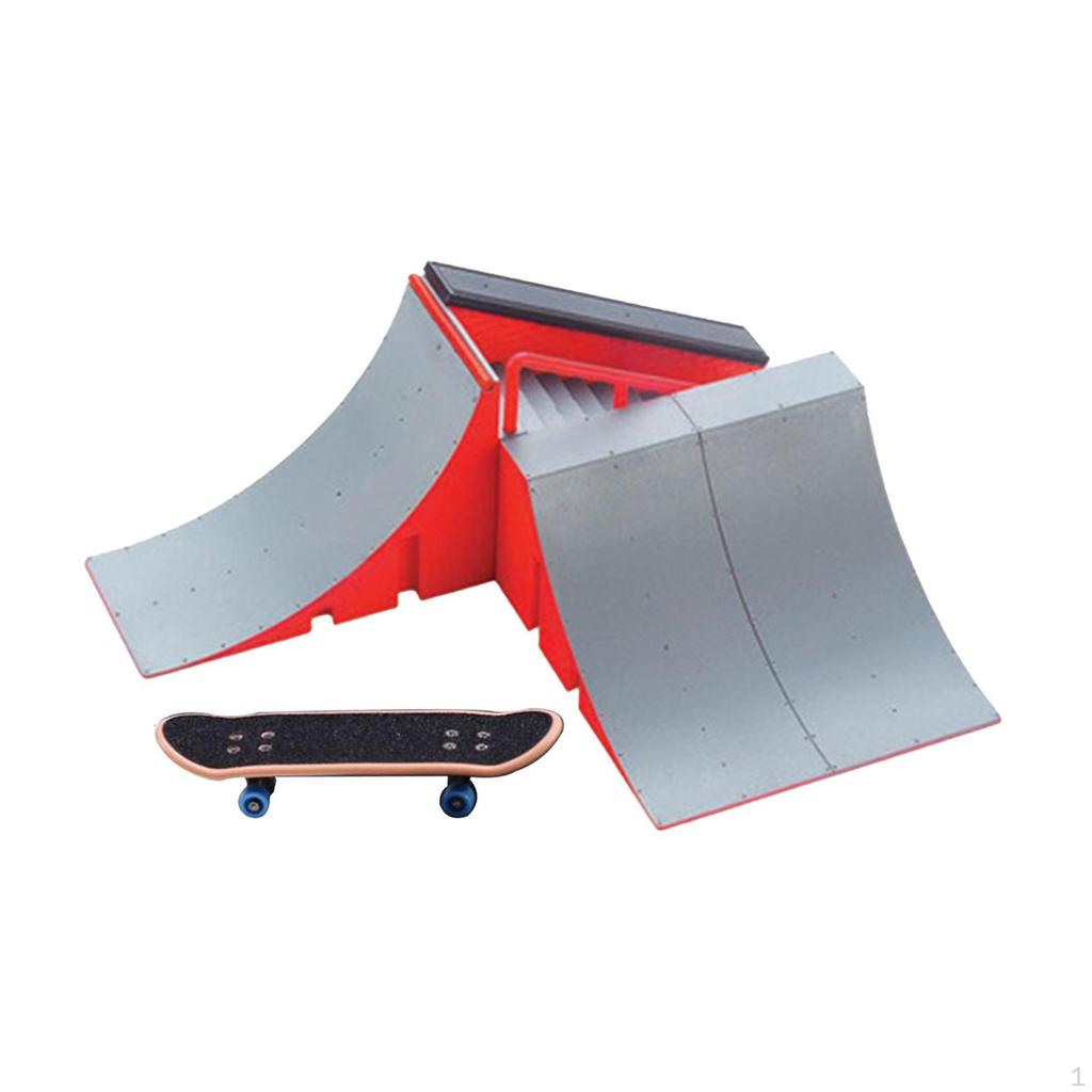Finger Skate Ramp Park Kits Toy with Skateboard, Kids Skateboard