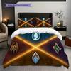 Fantasy Warriors Unite Bedding (1 * duvet cover + 2 * pillowcase, without core) 2D Flat Soft and comfortable Christmas birthday gift