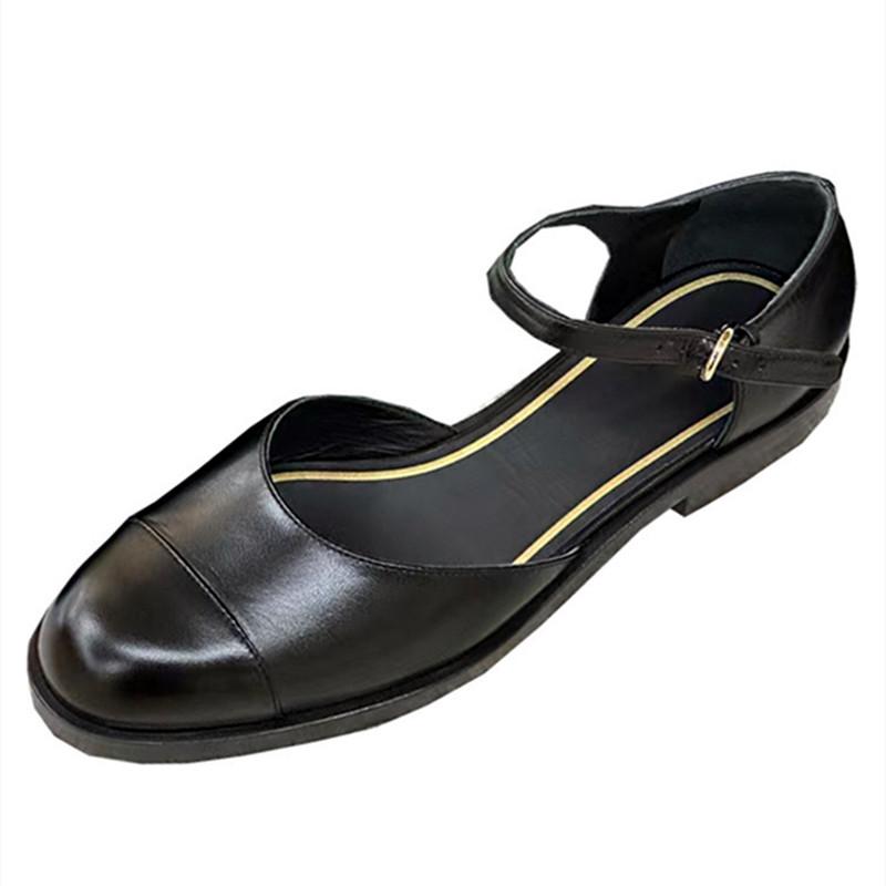 

Fashion High-Quality Black PU Chunky Heel Mary Jane Shoes Women Fashion Round Toe Sewing Ankle Buckle Designer Shoes Cozy Office Shoes 40 чёрный