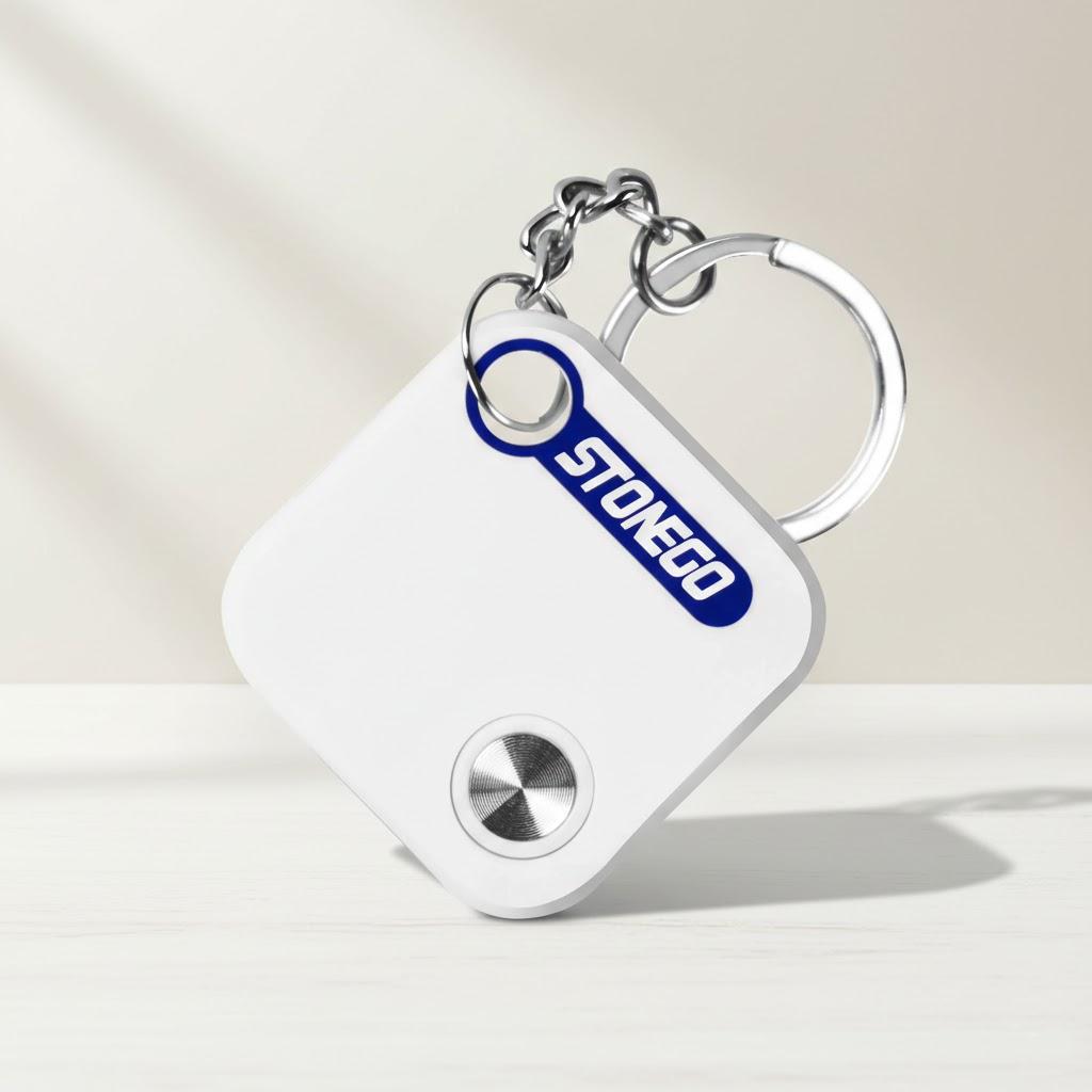 

Smart Bluetooth GPS Tracker for Keys and Pets Compatible with Apple Find My App Anti-lost Reminder Device MFI Locator белый