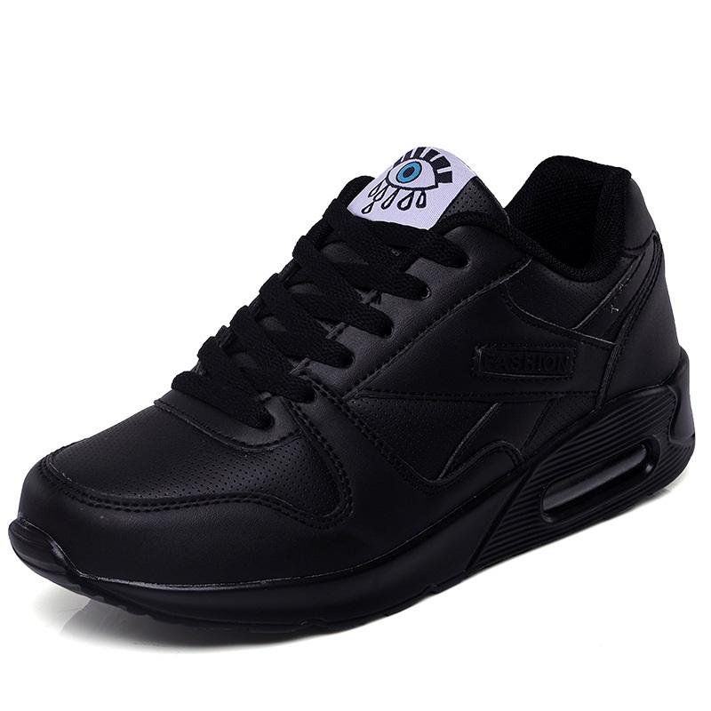 Women Air Cushion Sneakers Lace Up Lightweight Running Shoes Comfortable Casual Walking Trainers