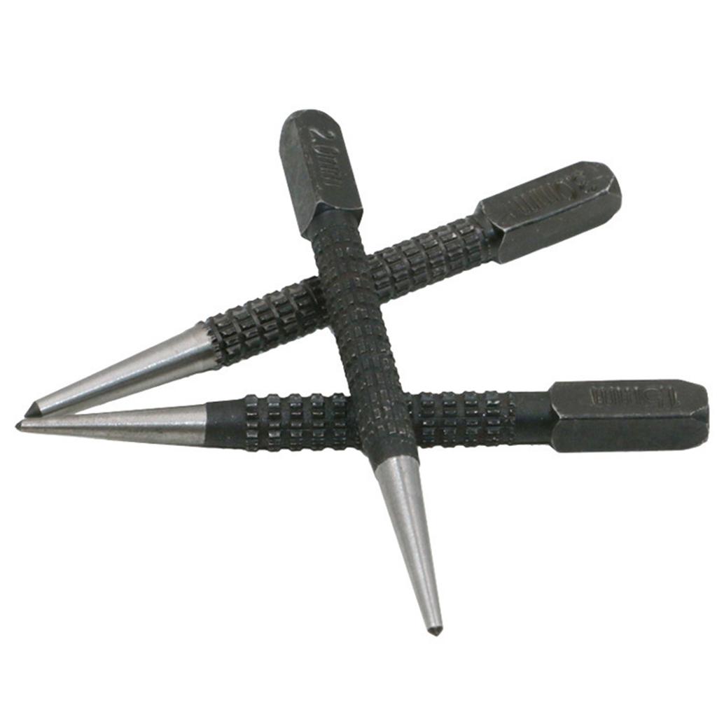 3Pcs High Hardness Sample Center Punch Non-slip Center Punch Set Cylindrical Center Punch for Machinists and Carpenters