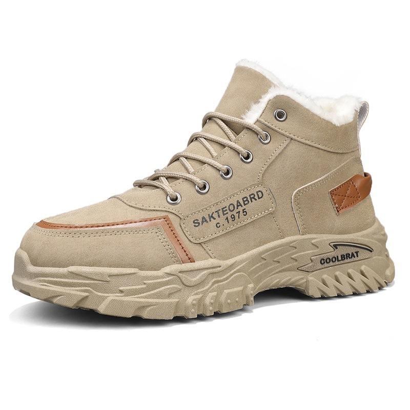 

2024 новые дешевые хлопковые ботинки мужские зимние бархатные теплые зимние ботинки мужские уличные нескользящие и морозостойкие альпинистские ботинки 39