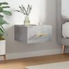 VidaXL Table de chevet murale gris béton 35x35x20 cm 829796