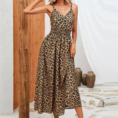 Sling Dress Summer Leopard Print Fashion Women's Clothing