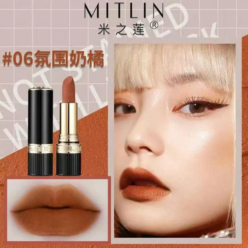 Velvet Matte Lipstick Milk Apricot Carrot Lipstick