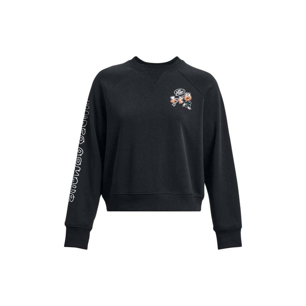 Under Armour Sweatshirts Women's Black Crew Neck Moderate Regular 1379833-001