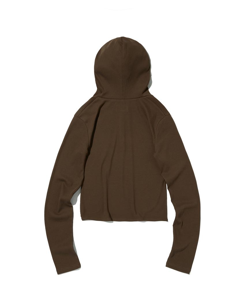 Seuweideu Hooded Henley Neck [Brown]