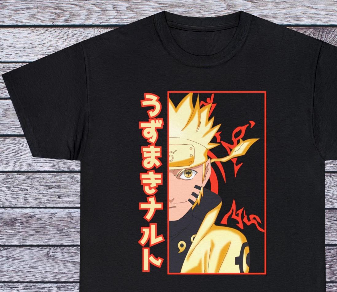 Naruto Uzumaki T Shirt Naruto Shippuden Tee 90s Anime Clothing Manga Japanese M
