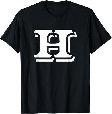 Letter H Capital Alphabet Monogram Itinial Halloween Team T-Shirt