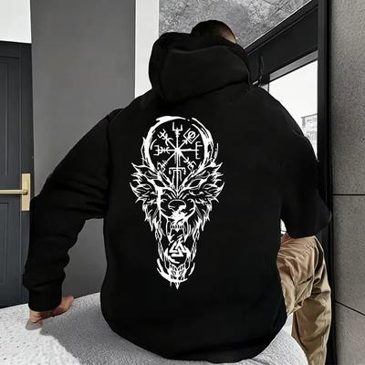 2025 New Solid Color Printed Hoodie Men's Autumn and Winter Hot Casual Fashion Long Sleeve Daily Outdoor Jumper Large Size