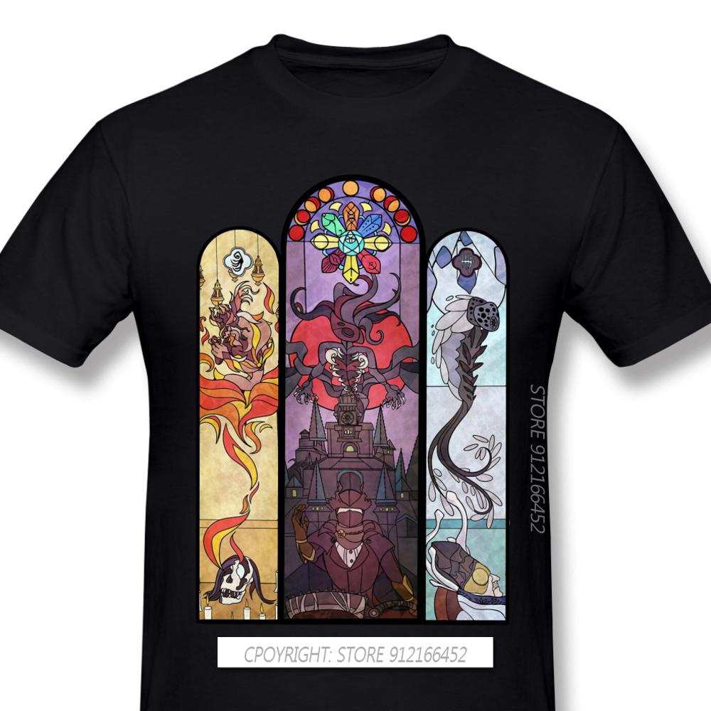 

Men Bloodborne Halloween Horrible Games Black T-Shirts Yharnam Stained Glass Pure Cotton Tee Harajuku Daily Life - Men s Summ... S разноцветный