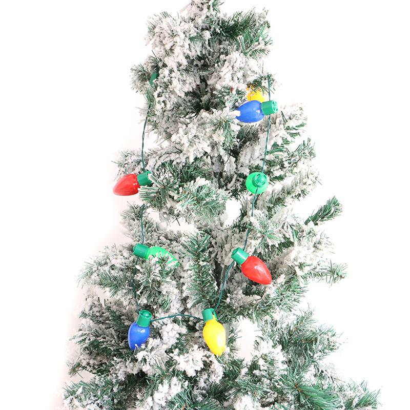 Christmas Novelty Led Lights Glowing Christmas Light Bulb Necklace Christmas Decorations For Home Xmas Navidad  Year