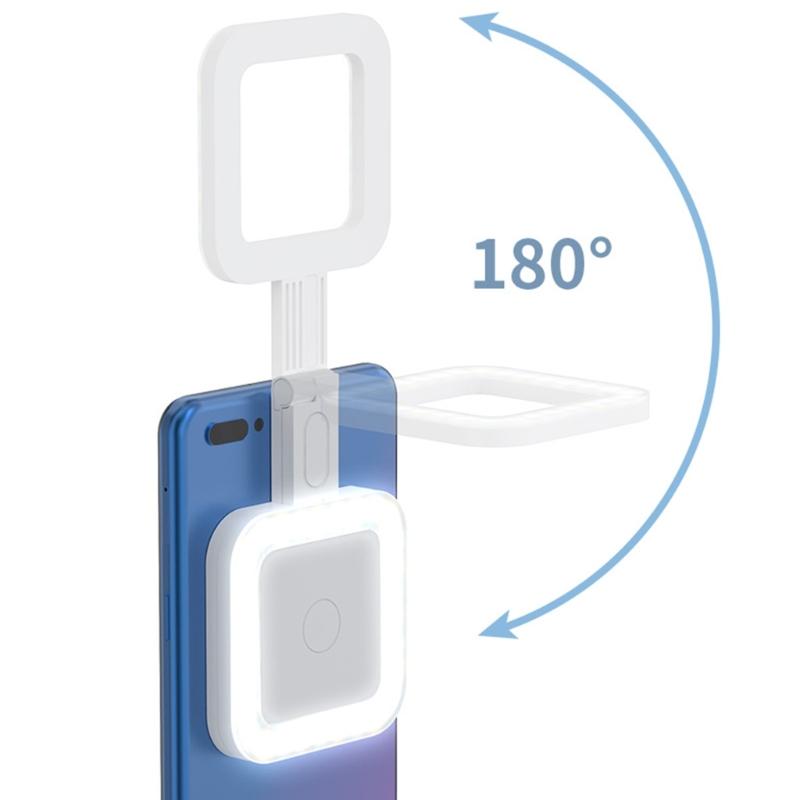 Wiederaufladbares LED-Fülllicht Magnetische Befestigung Für Handy-Content-Ersteller Make-up Einstellbare Temperatur Faltbar