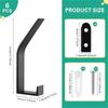 6pcs Bathroom Stainless Steel Towel Hook Self Adhesive Wall Coat Rack Key Holder Rack Towel Hooks Clothes Rack Hanging Hooks