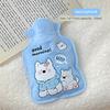 Hot Water Bag Water Injection Bed Warm Hands and Feet Hot Compress Hot-Water Bag Irrigation Thickened Flocking Explosion-Proof Small Size Hand Warmer