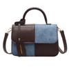 pu small square bag women's summer contrasting color fashion high-end texture messenger bag portable shoulder bag