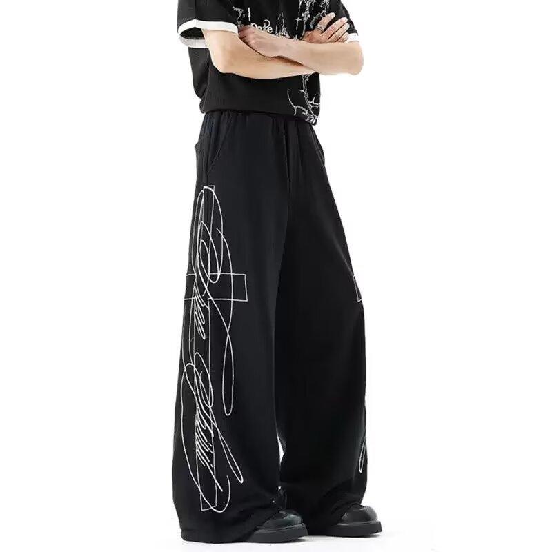 American original Guochao street dance loose casual dance pants thorn graffiti double-sided large printing hip-hop casual sweatpants