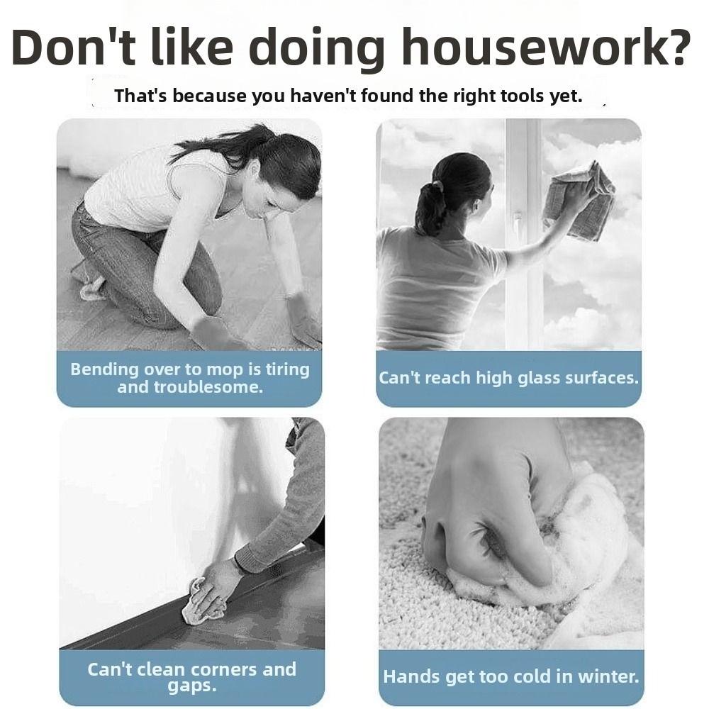 Telescopic Wireless Cleaning Brush Rechargeable Window Cleaner Electric Spin Scrubber Household