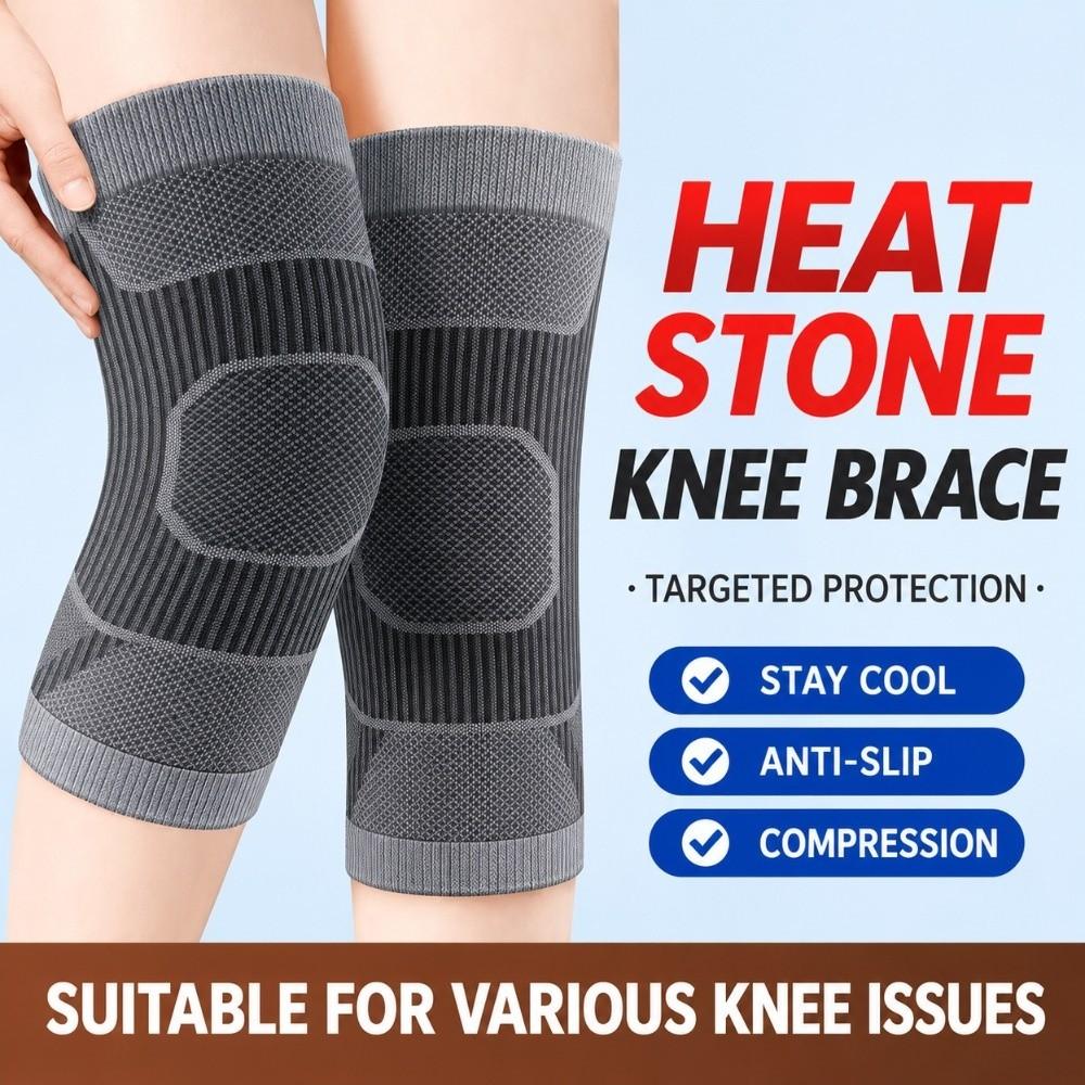 1Pair Breathable Graphene Knee Pads Non-Slip Knee Protective Cover for Middle-aged and Elderly