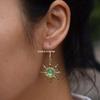 Gothic Sunflower Earrings Inlaid with Acrylic Funny Designer Elegant Geometric Y2K Earrings