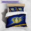 Juego de Ropa de Cama Estampado de Leeds United Football de 3 Piezas, Cómodo y Amigable con la Piel Juego de Funda Nórdica para Dormitorio