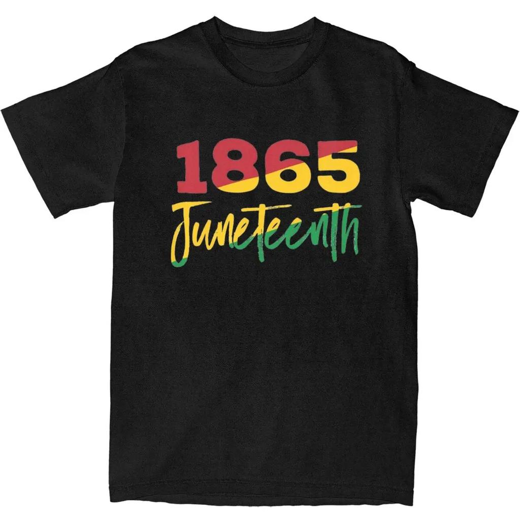 Black BG 1865 Juneteenth Day T Shirts Apparel Men Women Pure Cotton Funny Tee Shirt Short Sleeve Tops Summer