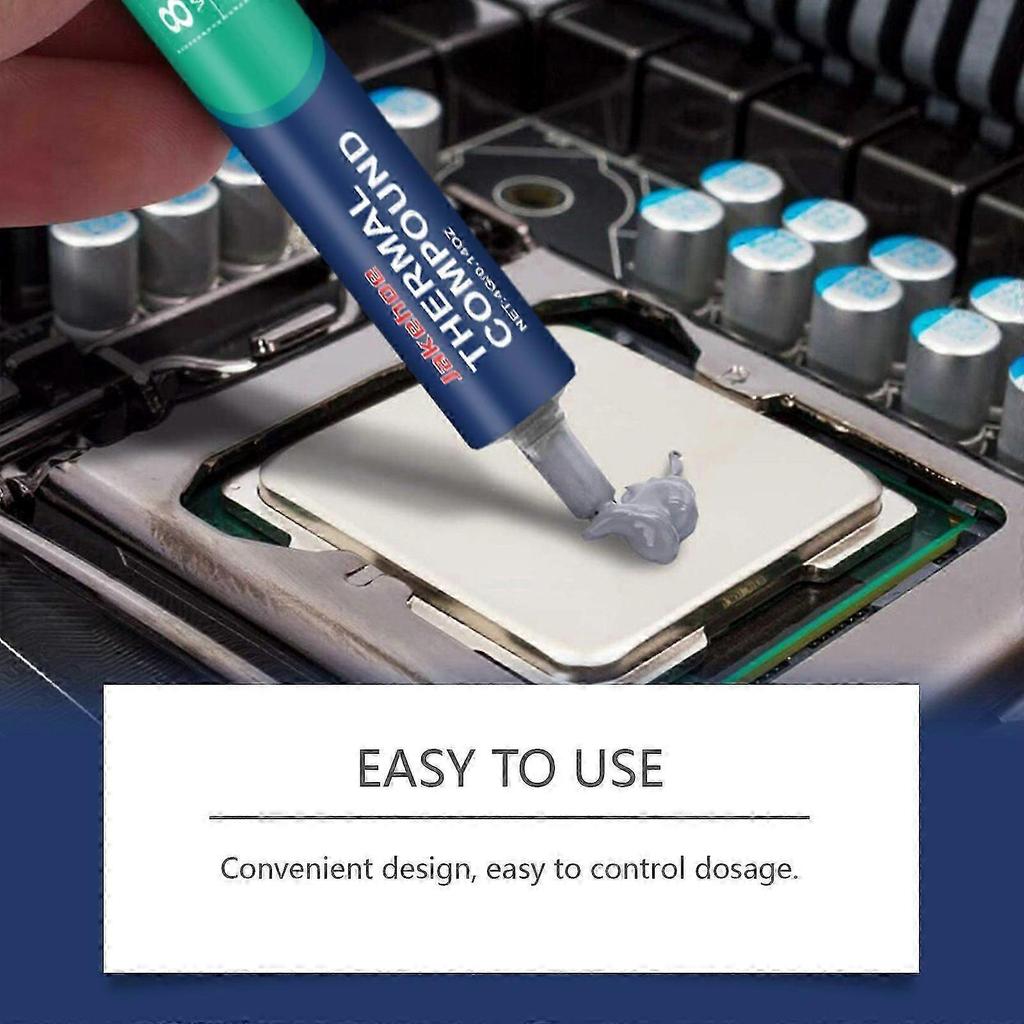 High Performance Thermal Grease for CPU & GPU Cooling - 15g Silicone, Alumina & Zinc Oxide Thermal Paste for Efficient Heat Dissipation, Easy Applicat