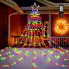 BlcTec Outdoor Christmas Decorations 317 LEDs Christmas Lights with 9 Strands 11.9ft Waterfall Christmas Tree Lights, 8 Modes, Waterproof, Topper