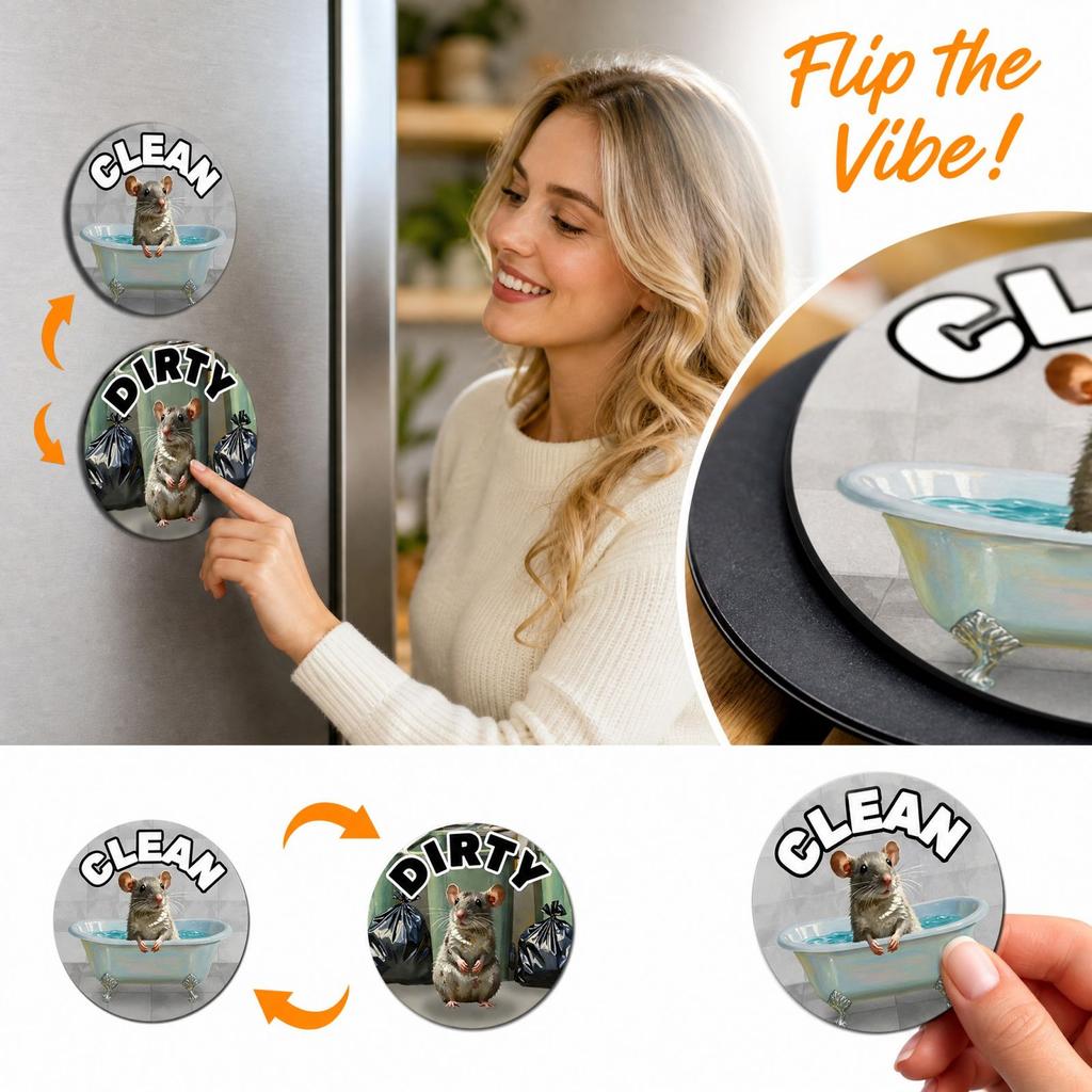 Double-Sided Refrigerator Decorative Sticker, Fridge Decal for Kitchen and Home