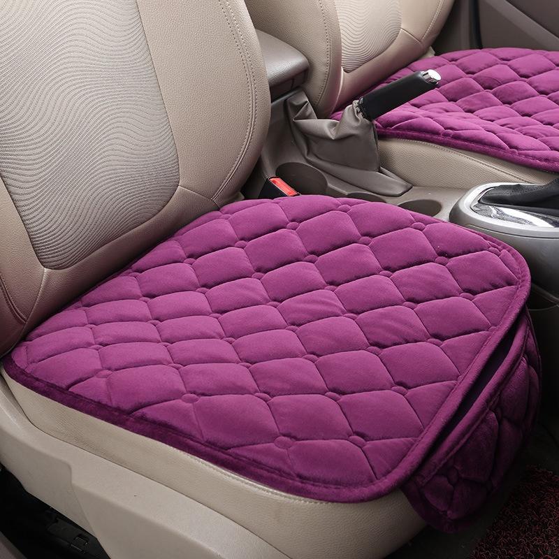 Plush Winter 1pc Anti Slip Auto Car Seat Cover Pad Lattice Pattern Cushion Chair