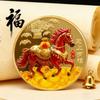 40MM Metal Gold Collection 2026 Year Chinese New Year Souvenir Coins Lucky Animal Horse Collectible Coins Silver Challenge Coin