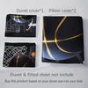3pcs Black Bedding Set Basketball Dunk 3D Print Cozy Duvet Cover Set King Queen Twin Single Size Birthday Gift Boy Bedroom Decor