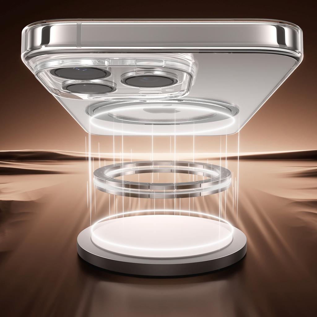 Etui Pokrowiec Z Ringiem-podstawką 360 Na iPhone 16 Pro Max MagSafe - Czarne