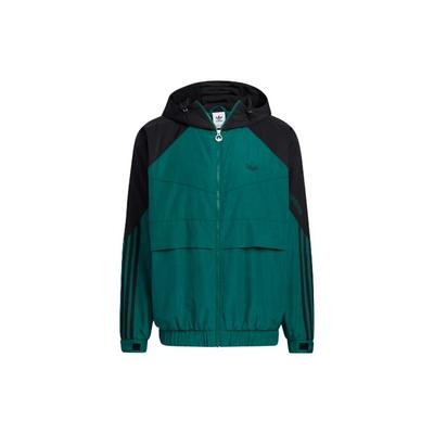 Originals Trefoil Sport Wb Colorblock Zip-Up Hooded Track Jacket Men Tops Green HC0329