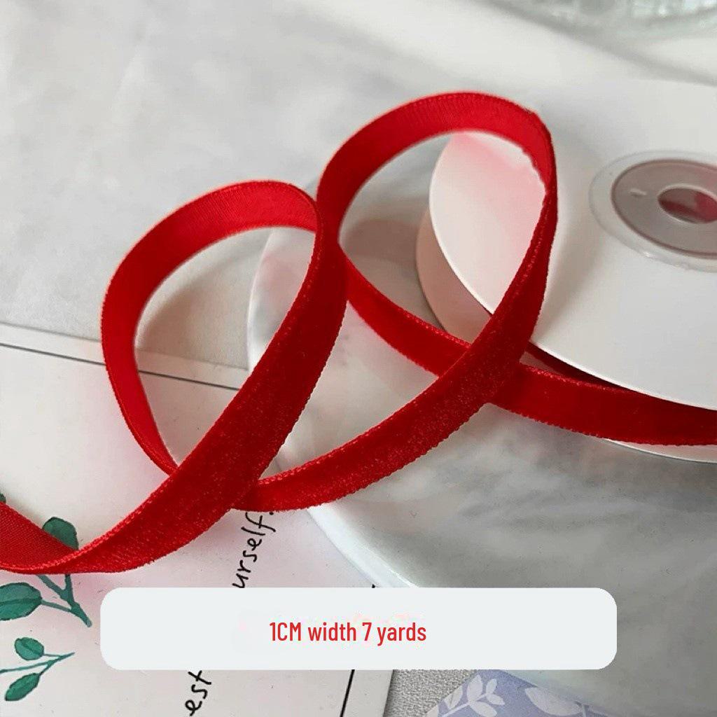 Panglică flocata roșie și verde realizată manual pentru accesorii de păr de Crăciun și funde de bricolaj