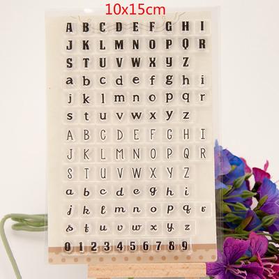 Lettere Numeri Timbro con sigillo in silicone trasparente per decorazioni per carte Scrapbooking di album fai-da-te