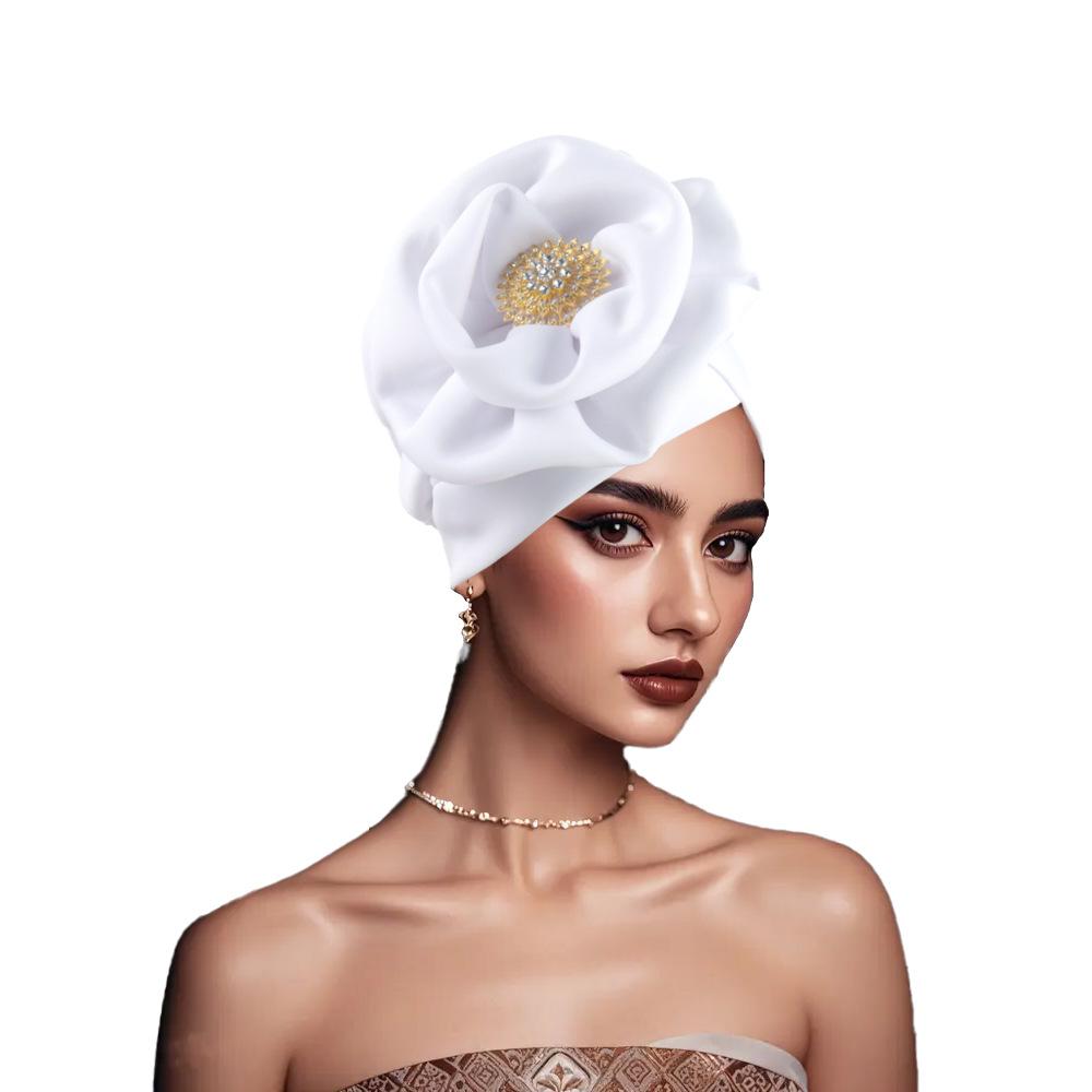 Exaggerated Big Flower Women's Turban Cap
