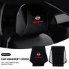 Car Headrest Protector Case Headrest Cover Car Interior Accessories For Nissan Qashqai X J10 J11 Trail Tiida Teana Pulsar Altima