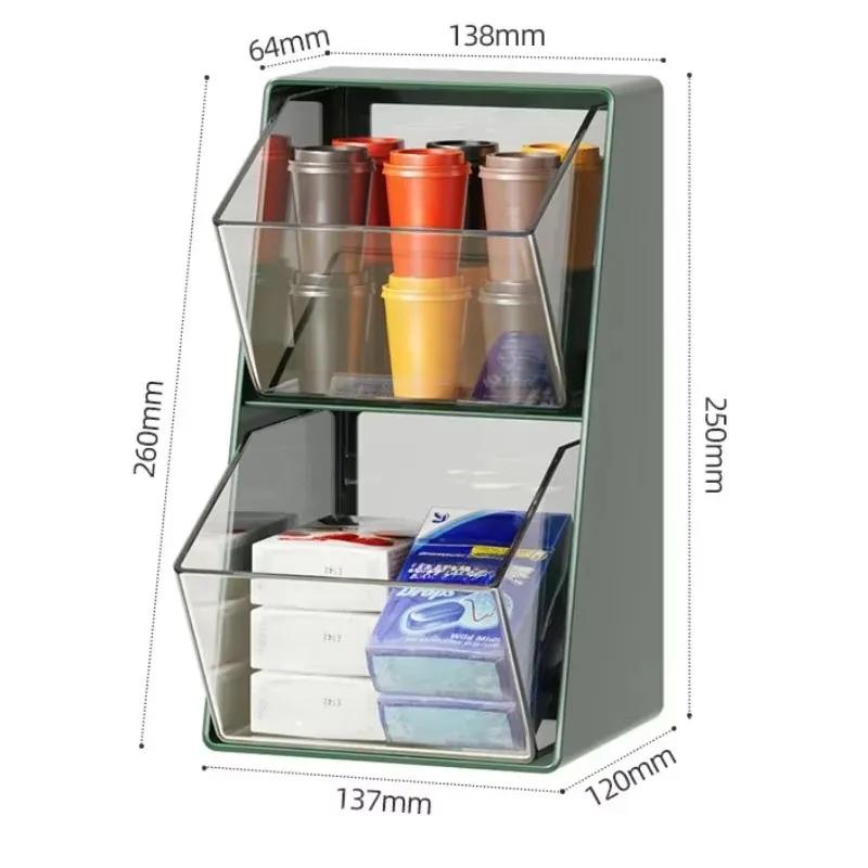 Tea Bag Organizer Drawer Rack Coffee Store Office Snack Storage Racks Portable Large U-shaped Non Occupying Stable Storage Box