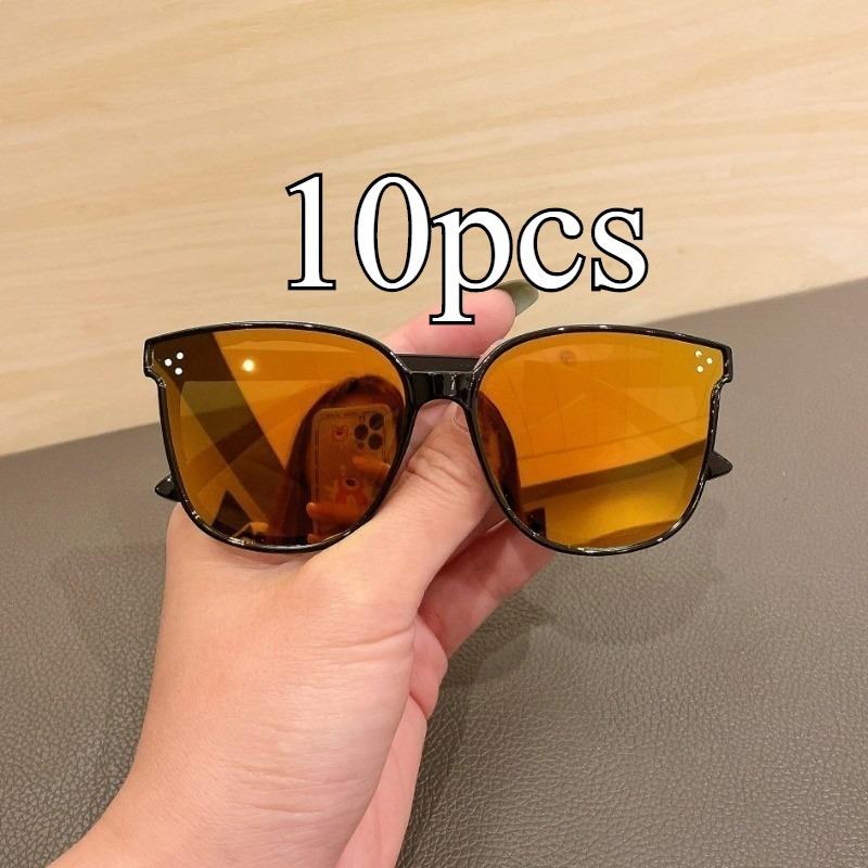 Classic UV400 Sunglasses for Kids Girls Colorful Mirror Metal Frame Eyewear Stylish Children Glasses