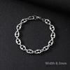 Bracciale da Uomo in Acciaio Inossidabile Semplice Prepotente Punk Alto Senso Cubano Acciaio al Titanio Bracciale Gioielli da Uomo