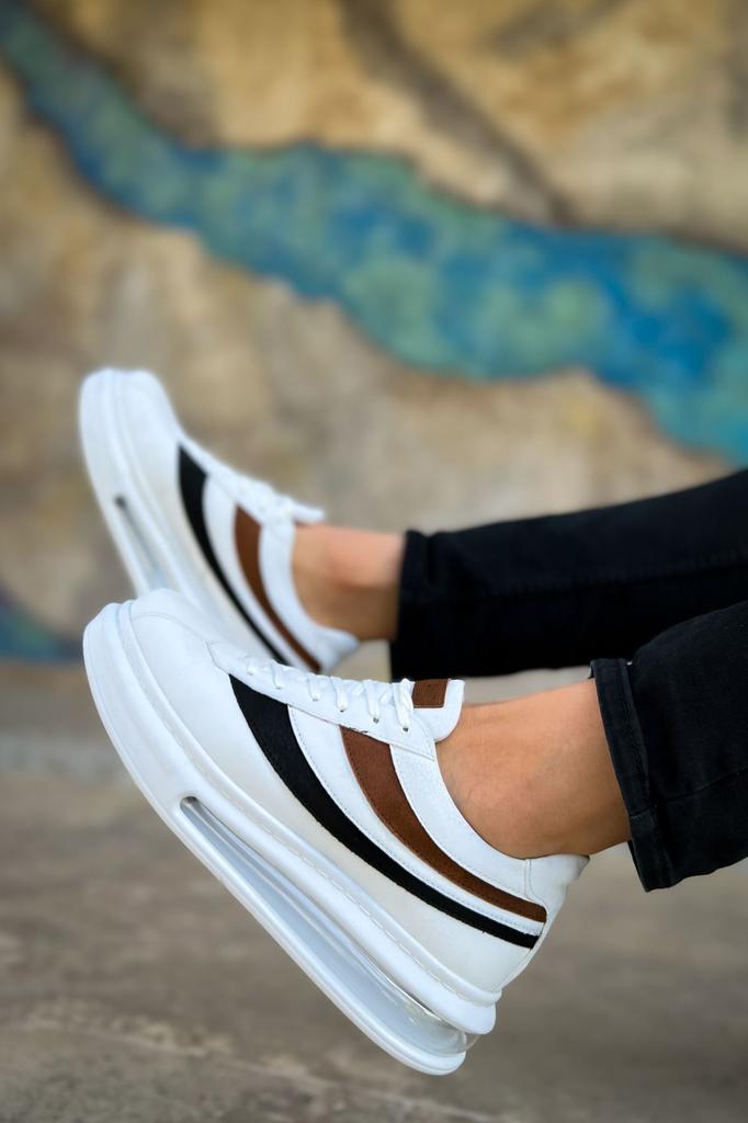 Chekich H Nuova Collezione CH172 Ariosa Scarpa Uomo Bianco Nero Marrone Tan