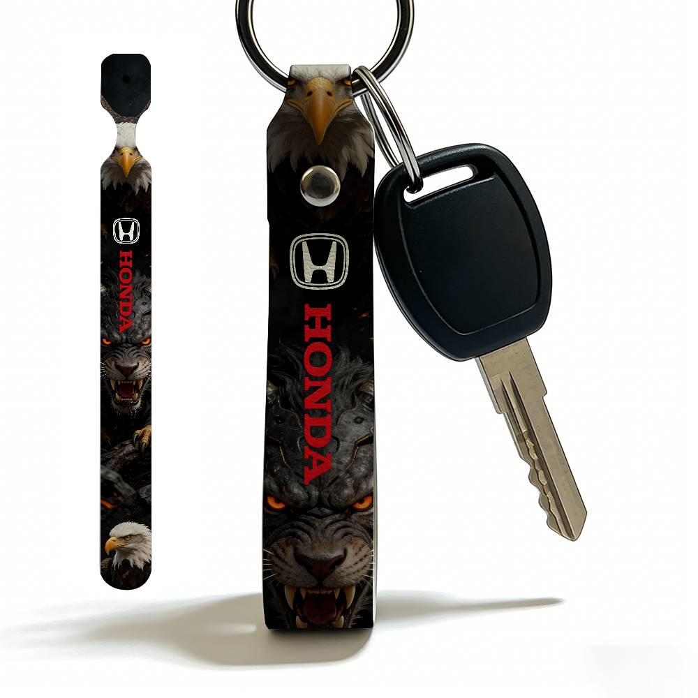 For HONDA ferocious beast Soft PU Leather Motorcycle Keychain Lightweight Key Holder For Scooter Racing LK6