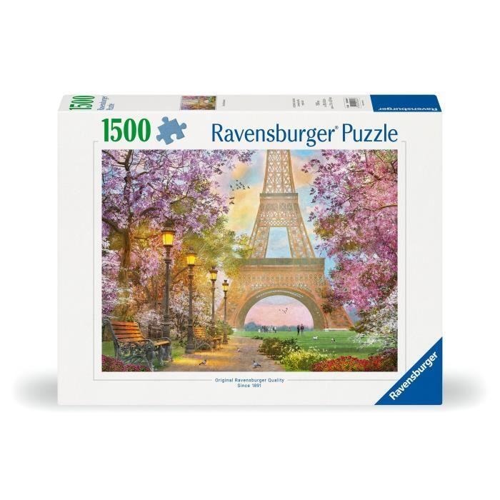 Puzzle 1500 pièces Amour à Paris, Adultes &amp; enfants dès 14 ans, Puzzle de qualité supérieure 80x60cm, 12000694, Ravensburger
